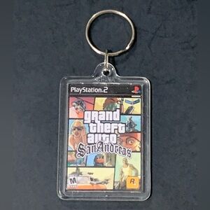 PS2 GTA San Andreas Video Game Keychain